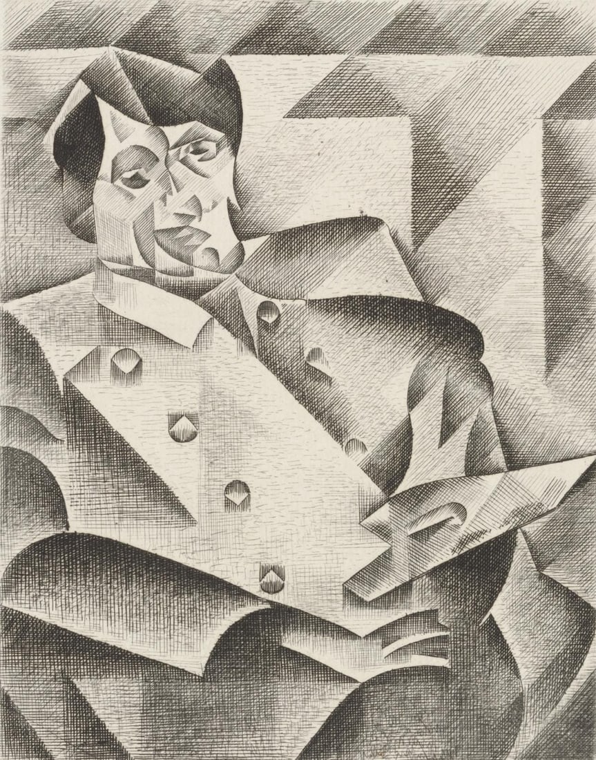 Juan Gris, Composition, Du cubisme, Etching: Juan Gris, Composition, Du cubisme, Etching Item Specifics: Paper Size: 10.0625 x 8.25 inches. Excellent condition. Inscription: Unsigned and unnumbered, as issued. Notes: From the album, Du cubisme, 
