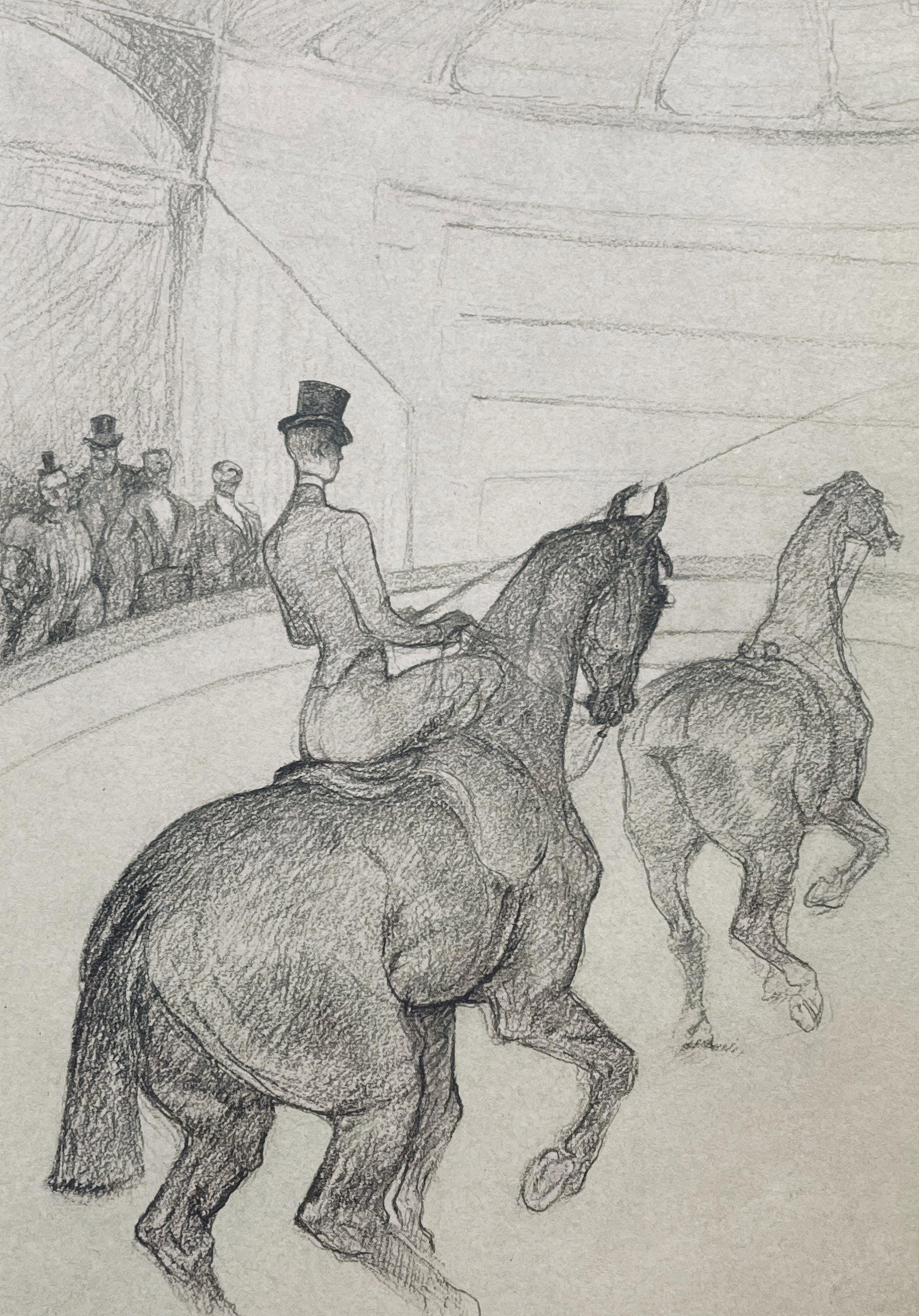 Henri de Toulouse-Lautrec, High School Equestrian, The Tandem, Lithograph, 1967: Henri de Toulouse-Lautrec, High School Equestrian, The Tandem, Lithograph, 1967 Item Specifics: This exquisite lithograph by Henri de Toulouse-Lautrec (18641901), titled Haute Ecole Equestrienne, Le T