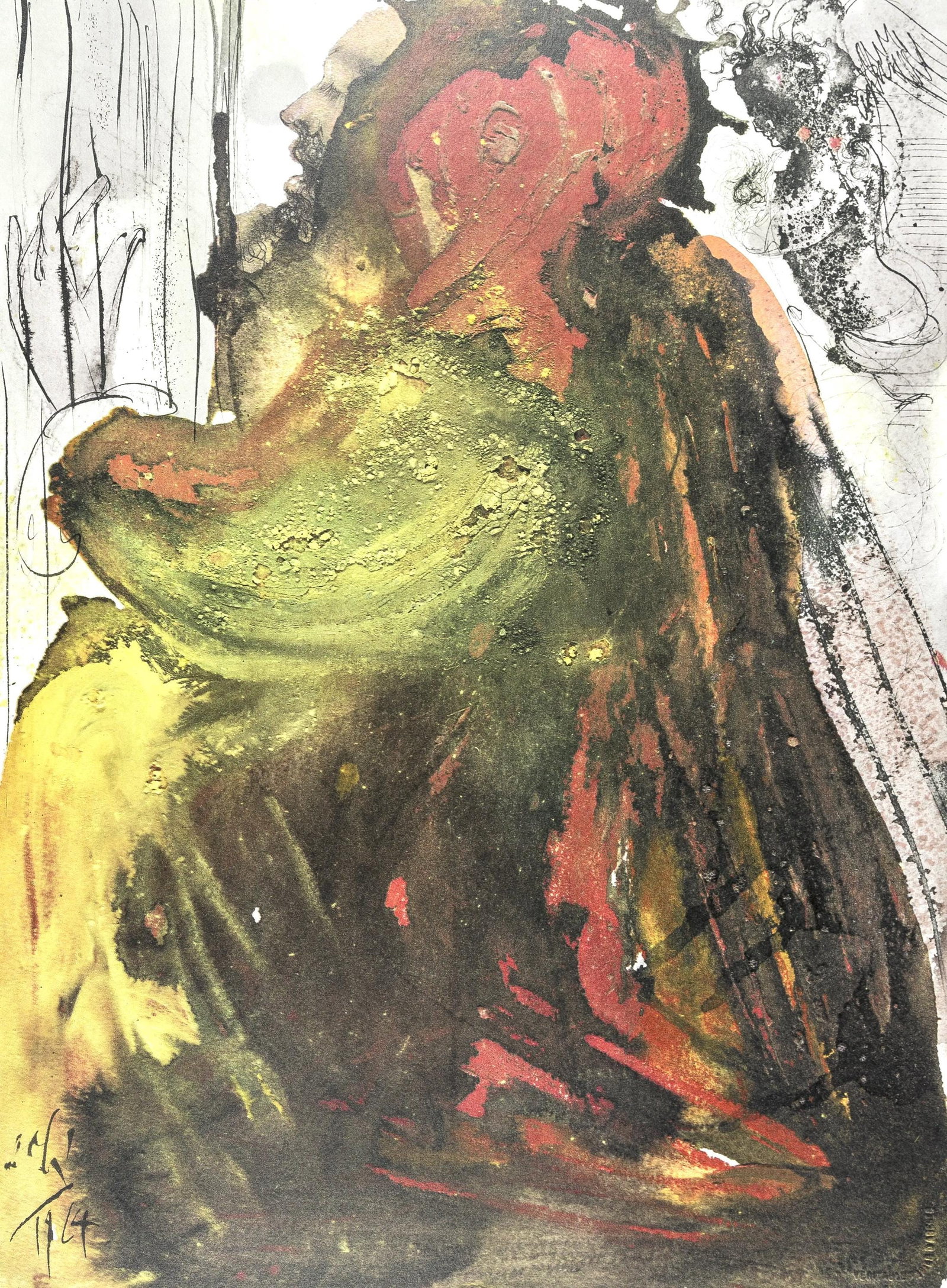 Salvador Dali, Composition (Michler/ Lpsinger 1600; Field 69-3), Biblia Sacra, Lithograph (1 of 8)