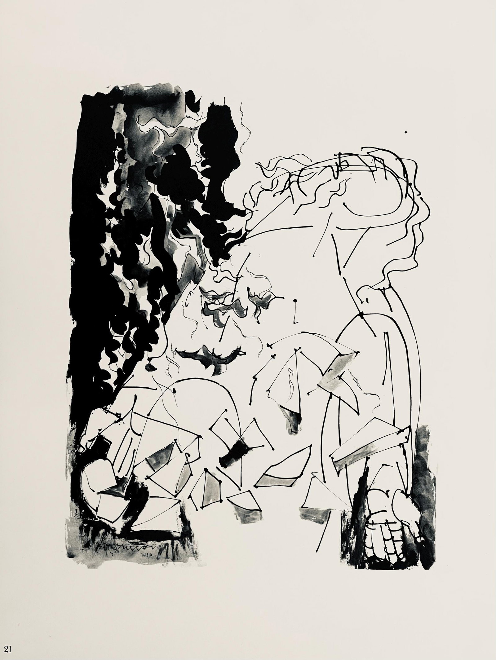 Abraham Rattner, Moses Study Lithograph - 4