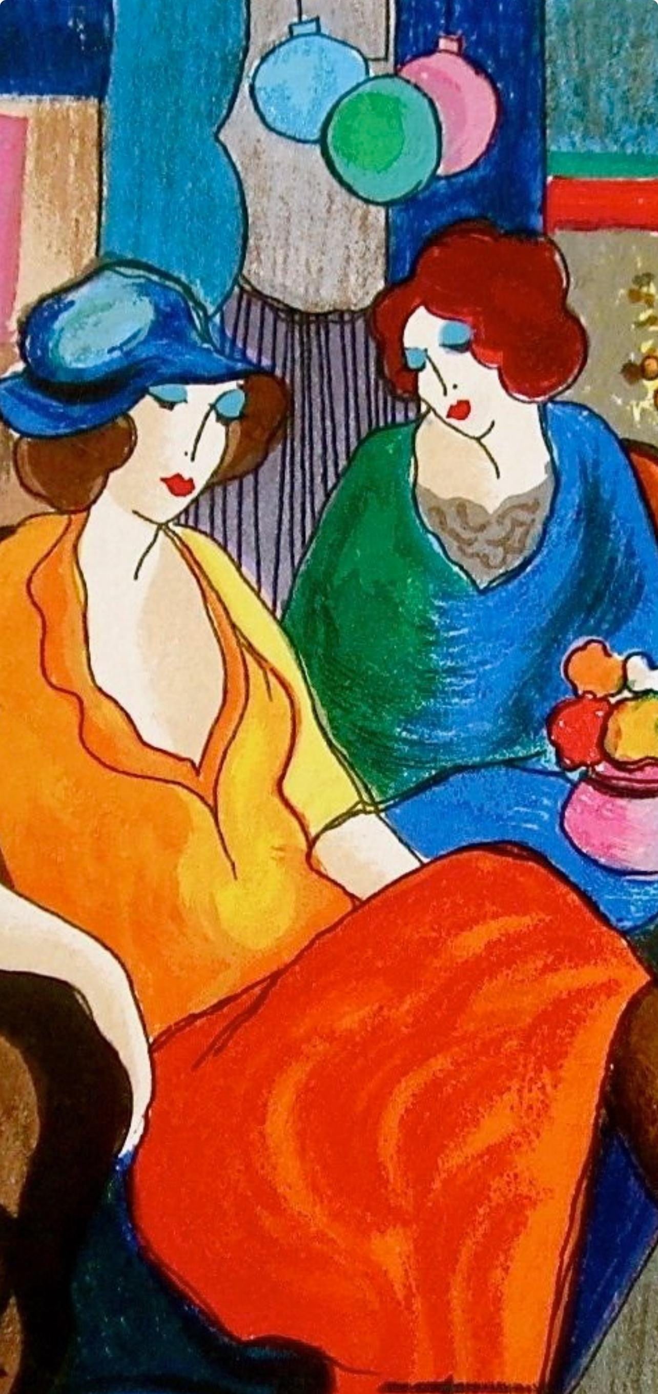 Tarkay Silkscreen Signed Chit Chat - 2