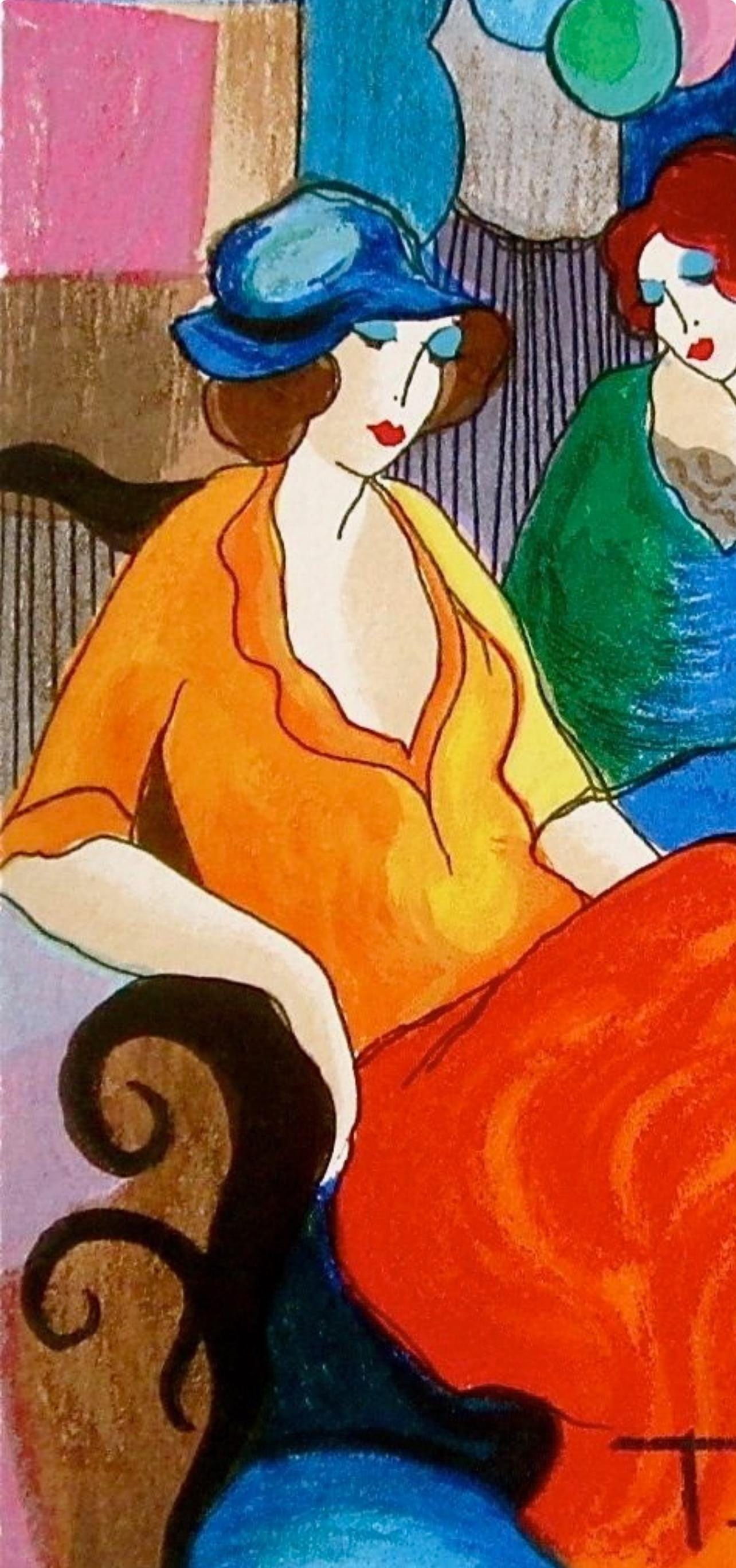 Tarkay Silkscreen Signed Chit Chat - 4