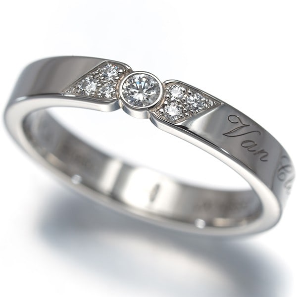 Van Cleef & Arpels Ring Diamond Signature Eu48 950 Platinum (1 of 6)