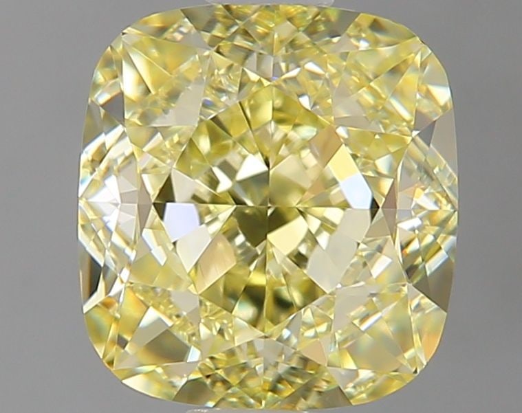 GIA Cushion Brilliant 1.29ct Fancy Light Yellow VVS1 - Loose Natural Diamond: GIA Cushion Brilliant 1.29ct Fancy Light Yellow VVS1 - Loose Natural Diamond GIA certified, this 1.29ct Fancy Light Yellow VVS1 diamond boasts exceptional clarity and color. Its cushion cut shape adds