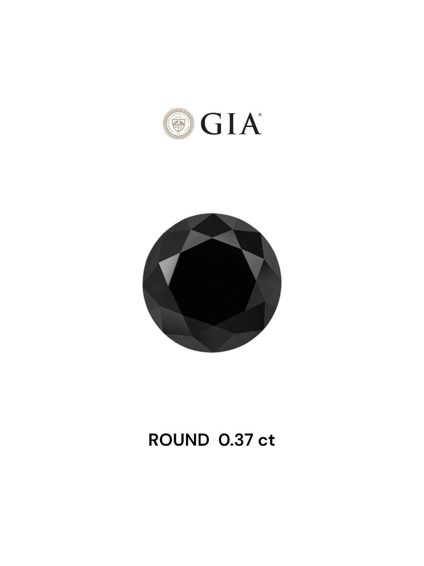 GIA Round 0.37ct Fancy Black VVS2 - Loose Natural Diamond: GIA Round 0.37ct Fancy Black VVS2 - Loose Natural Diamond GIA Round 0.37ct Fancy Black VVS2 - Loose Natural Diamond.The GIA-certified, loose natural diamond boasts an impressive cut and clarity grade,