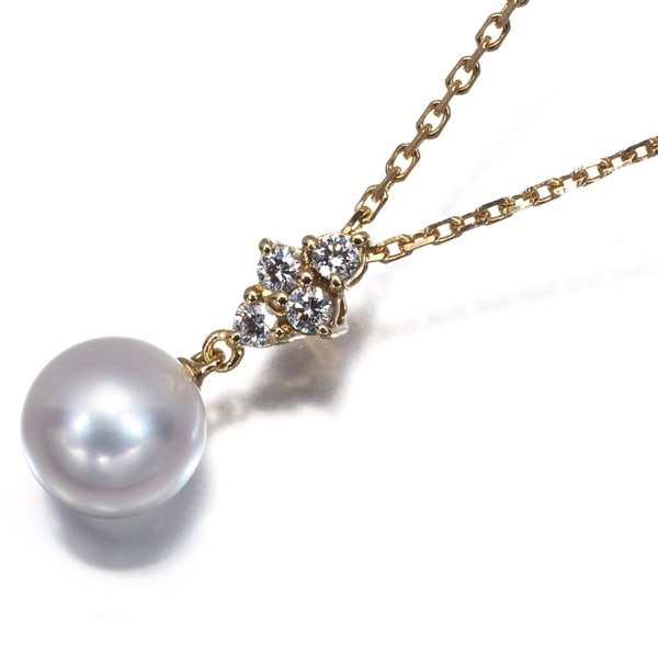 Mikimoto Necklace Akoya Pearl 8.5Mm 18K 750 Yellow Gold: Mikimoto Necklace Akoya Pearl 8.5Mm 18K 750 Yellow Gold Yellow gold pendant featuring an Akoya pearl with a diameter of approximately 8.5mm, crafted in 18k / 750 purity for a luxurious touch. This
