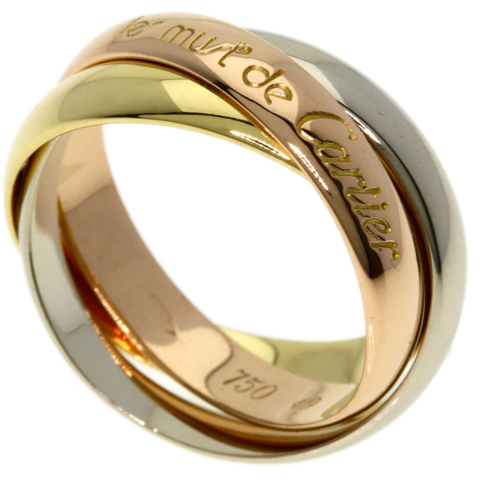 Pink Gold 18K Cartier Band Ring Yellow White: Pink Gold 18K Cartier Band Ring Yellow White Pink Gold Cartier Band Ring - A Timeless Elegance. This exquisite pink gold (18K), white gold (18K), and yellow gold (18K) band ring boasts a sleek design 