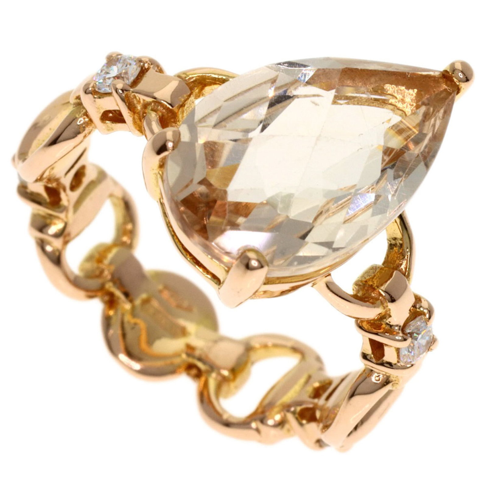 Pink Gold 18k Ring by Gucci Band: Pink Gold 18k Ring by Gucci Band Pink gold (18K) band ring from Gucci, featuring a delicate design in a feminine style. This US size 4.5 ring showcases the luxury of pink gold craftsmanship. A stylish