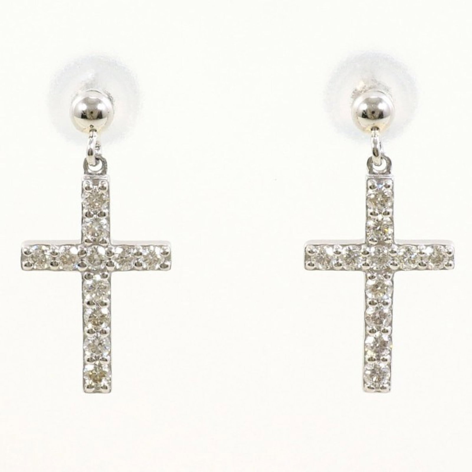 Unbranded Platinum Drop Earrings (1 of 4)