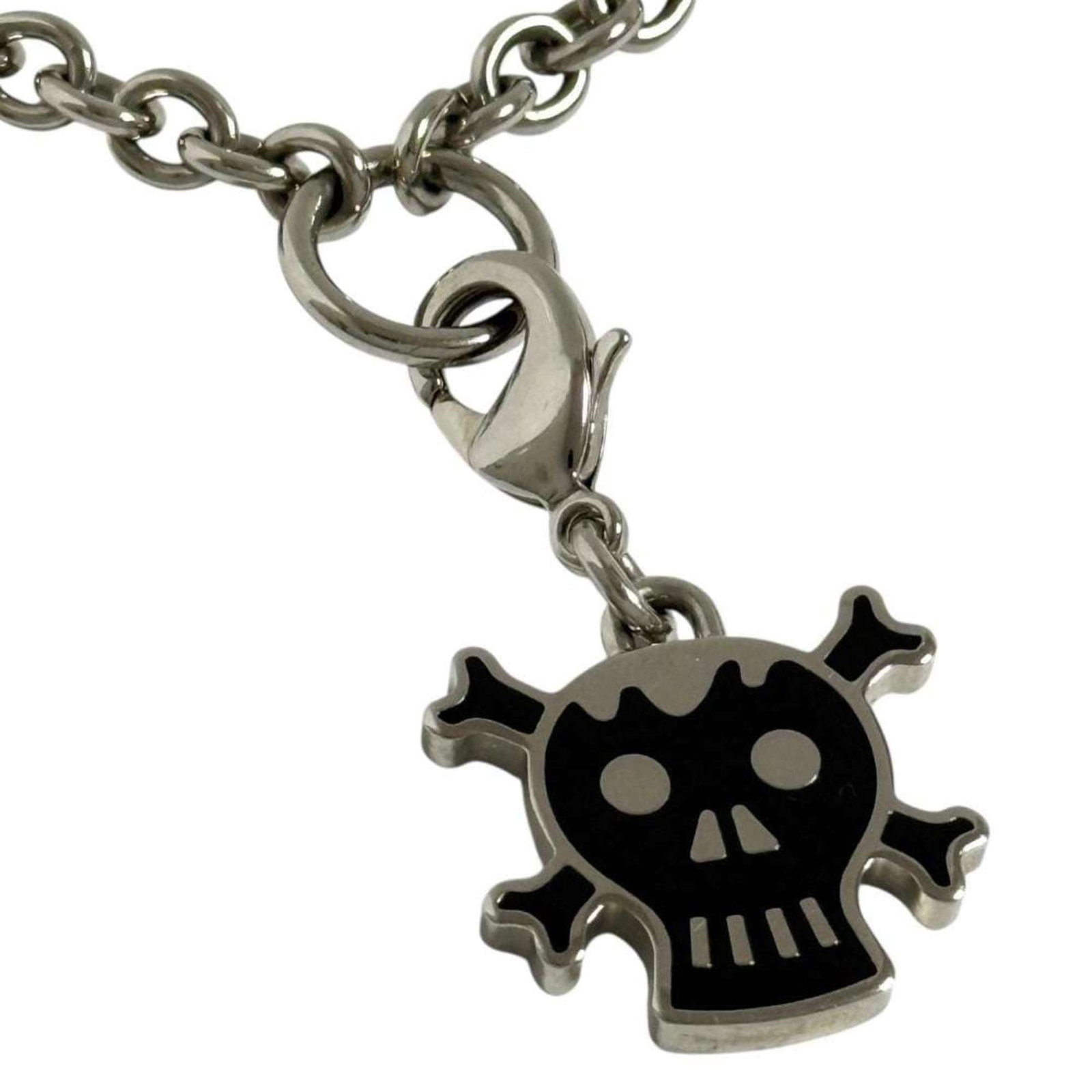 Prada Women'S Skull Pendant Necklace Chain In Black (1 of 10)