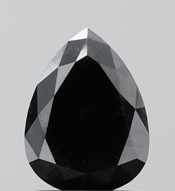 Pear 2.04ct Black VVS2 - Loose Natural Diamond: Pear 2.04ct Black VVS2 - Loose Natural Diamond 2.04ct Black VVS2 - A rare and exceptional natural diamond, showcasing its deep black color and high clarity grade in EX condition, with a flawless