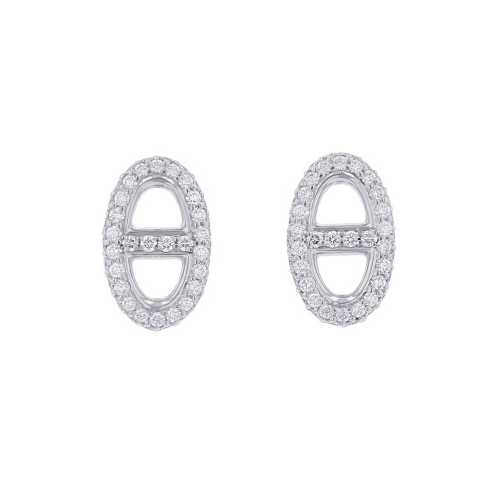 Hermes Stud Earrings White Gold (18K) (1 of 11)