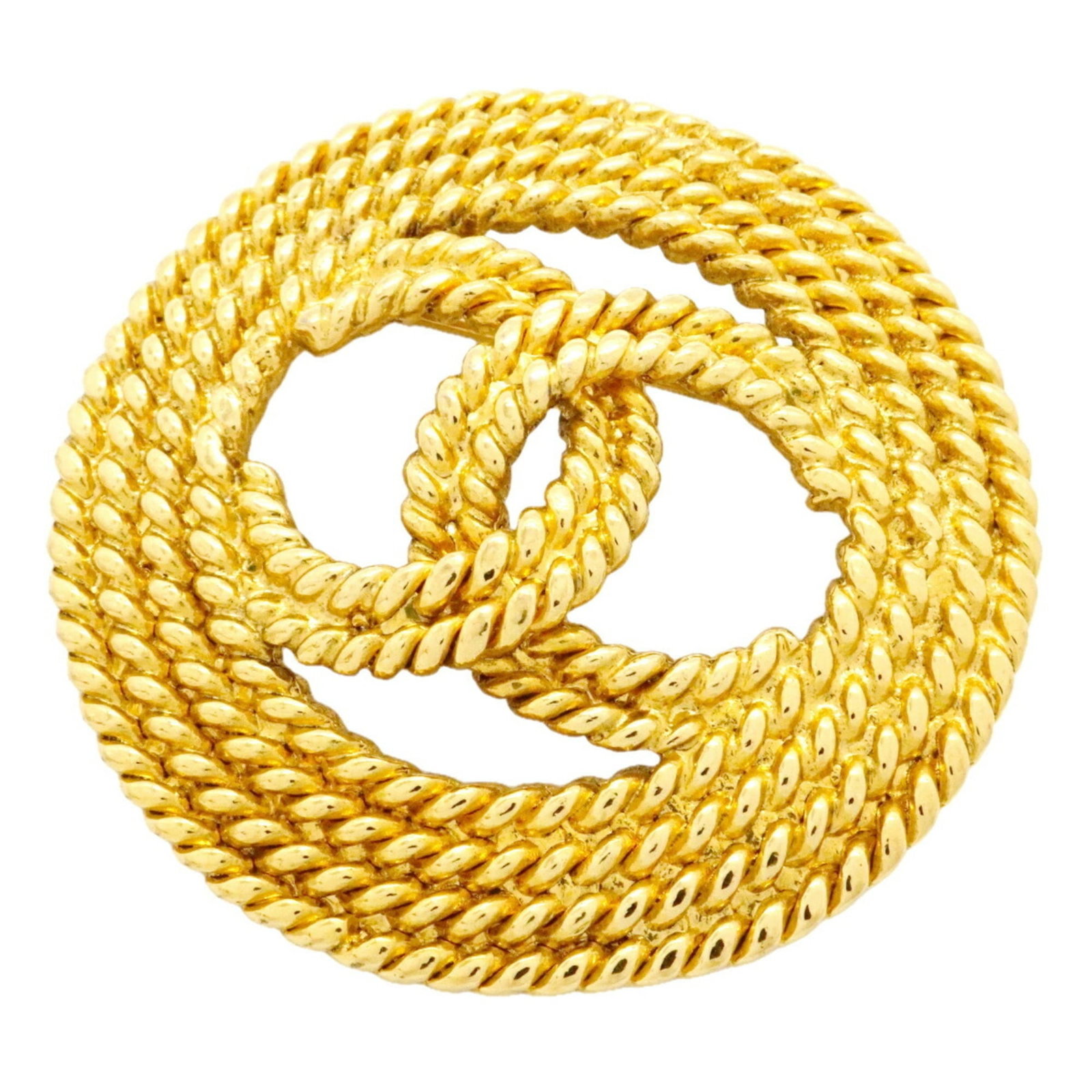 Chanel Brooch Gold Plating: Chanel Brooch Gold Plating Gold plated by the iconic French fashion house Chanel, this elegant brooch boasts a sleek and sophisticated design. Measuring 4.8cm x 4.85cm in size, it features a striking 