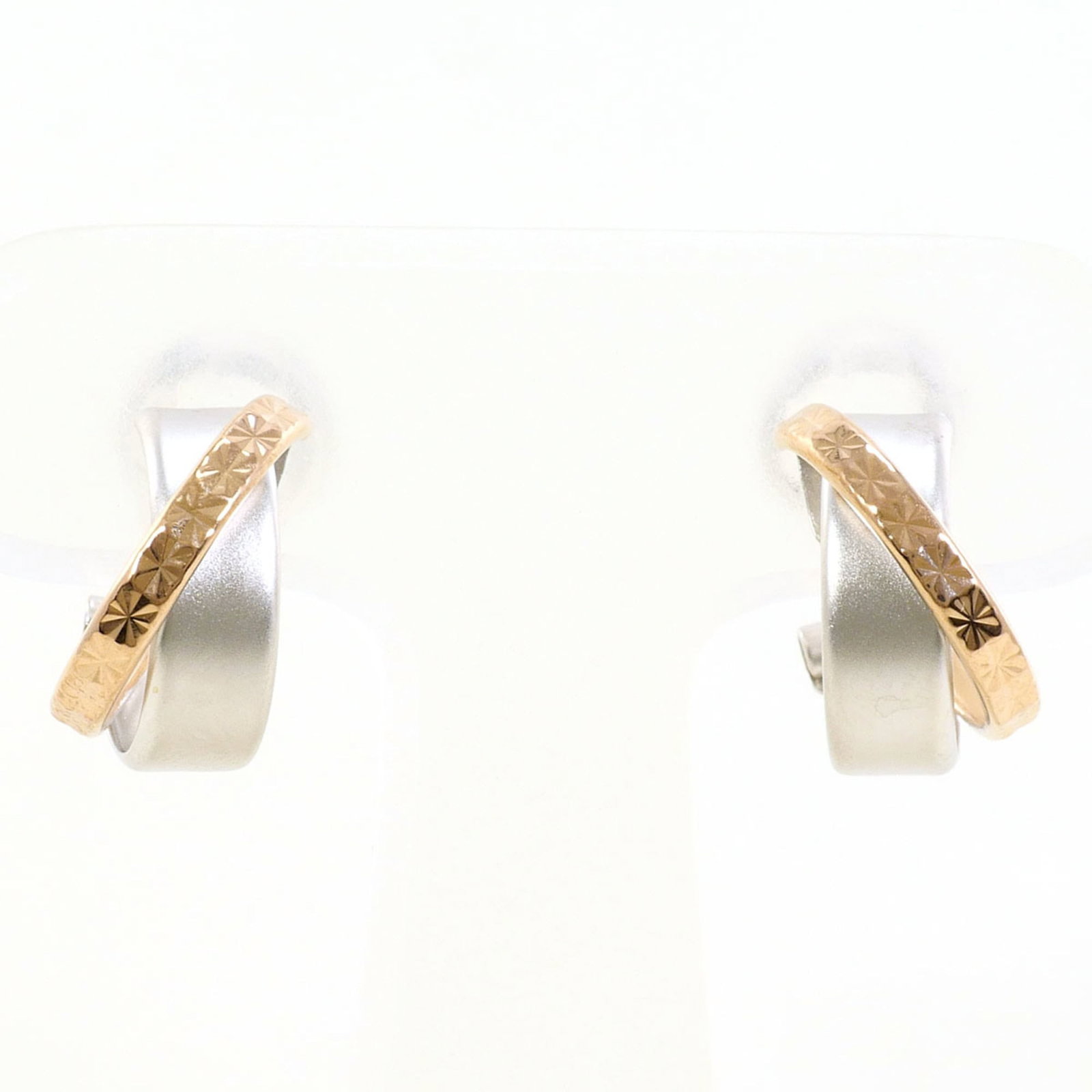 Unbranded Hoop Earrings Pink Gold (18K) White Gold (14K) (1 of 4)