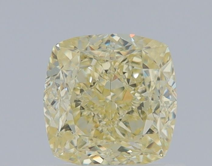 GIA Cushion Brilliant 1.02ct Fancy Light Yellow VVS2 - Loose Natural Diamond: GIA Cushion Brilliant 1.02ct Fancy Light Yellow VVS2 - Loose Natural Diamond GIA certified, this 1.02ct Fancy Light Yellow VVS2 diamond boasts exceptional clarity and color, with an EX polish that sho