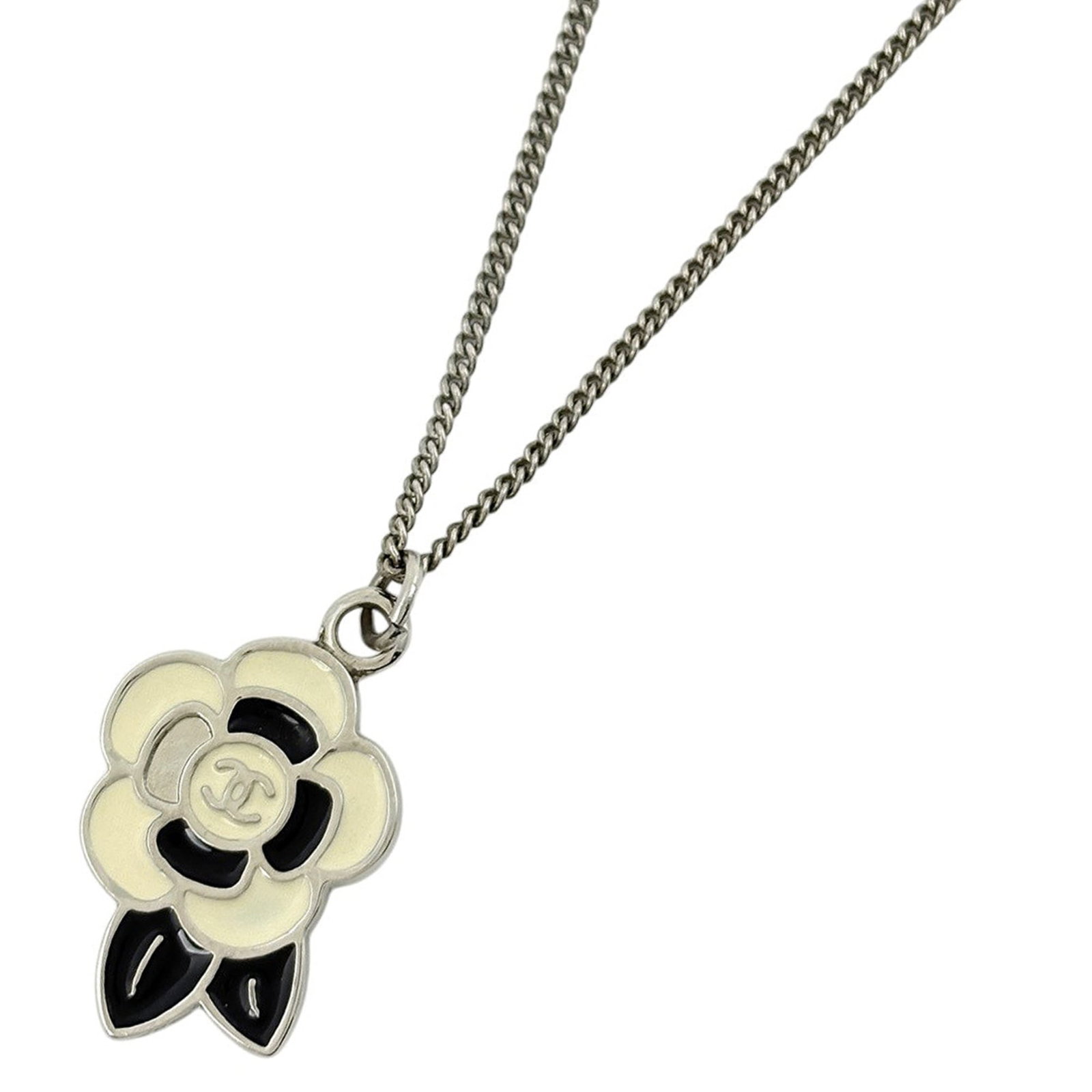 Women's Coco Camellia Necklace Silver Plated Coco Mark Silver (1 of 6)