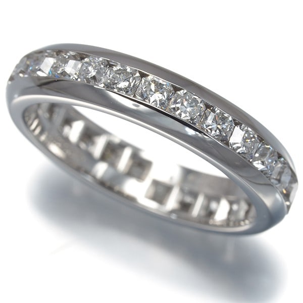 Ring Diamond 950 Platinum Lucida Eternity Full Tiffany US5.25-5.5: Ring Diamond 950 Platinum Lucida Eternity Full Tiffany US5.25-5.5 Tiffany & Co.'s Lucida Eternity collection shines in this stunning platinum ring featuring a natural diamond. With its sleek 3.8mm ban