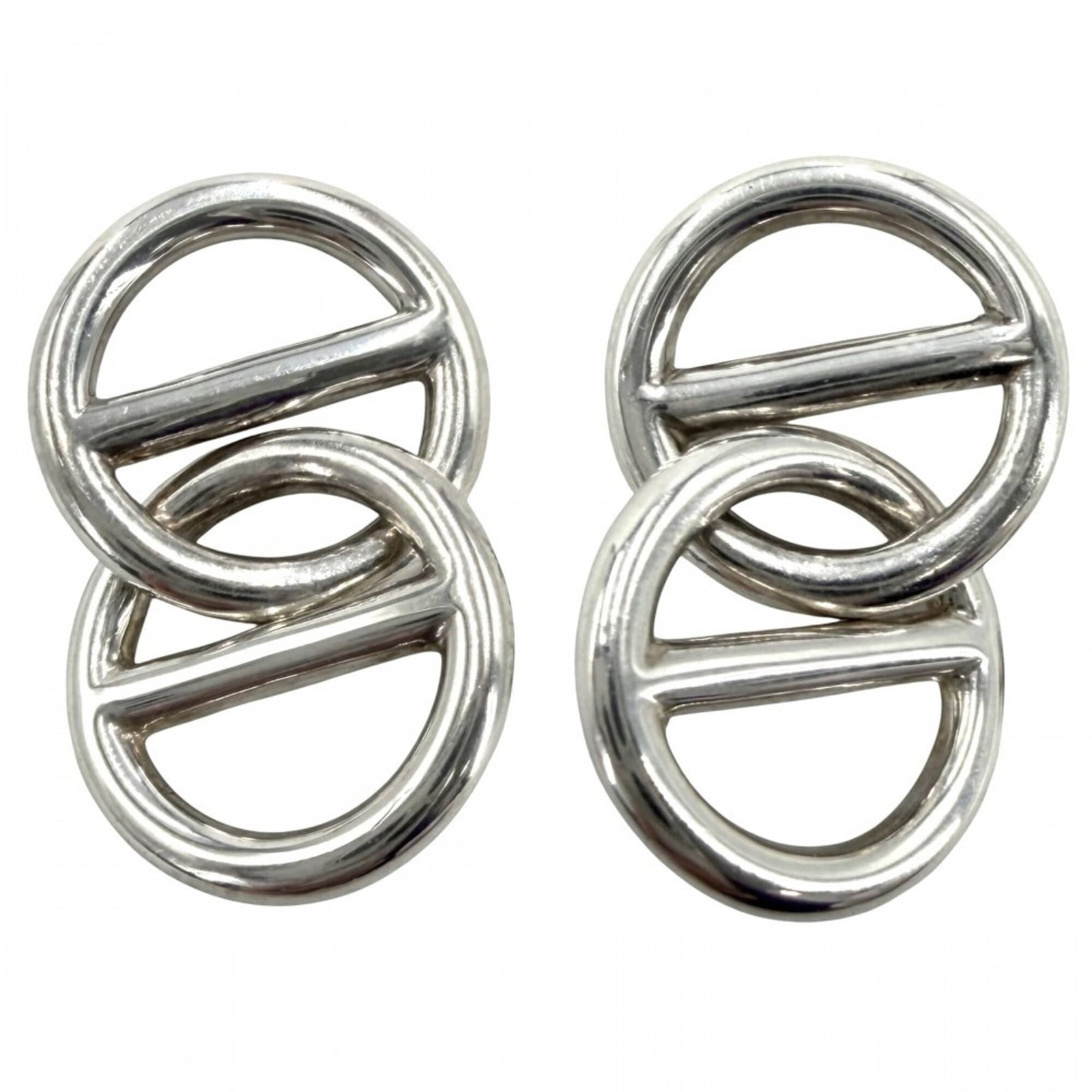 Hermes Stud Silver 925 Earrings: Hermes Stud Silver 925 Earrings Stud earrings made from silver 925, a durable and high-quality metal alloy. The Hermes brand is associated with luxury fashion, adding to the item's prestige. Each earr