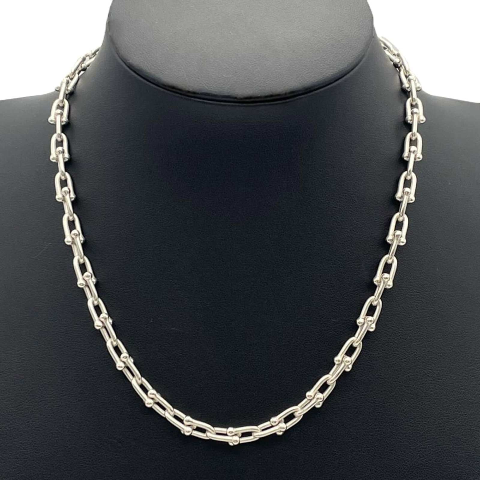 Tiffany & Co. Hardware Small Link Necklace 60153093 Sv925 42.4G Silver Women'S (1 of 5)