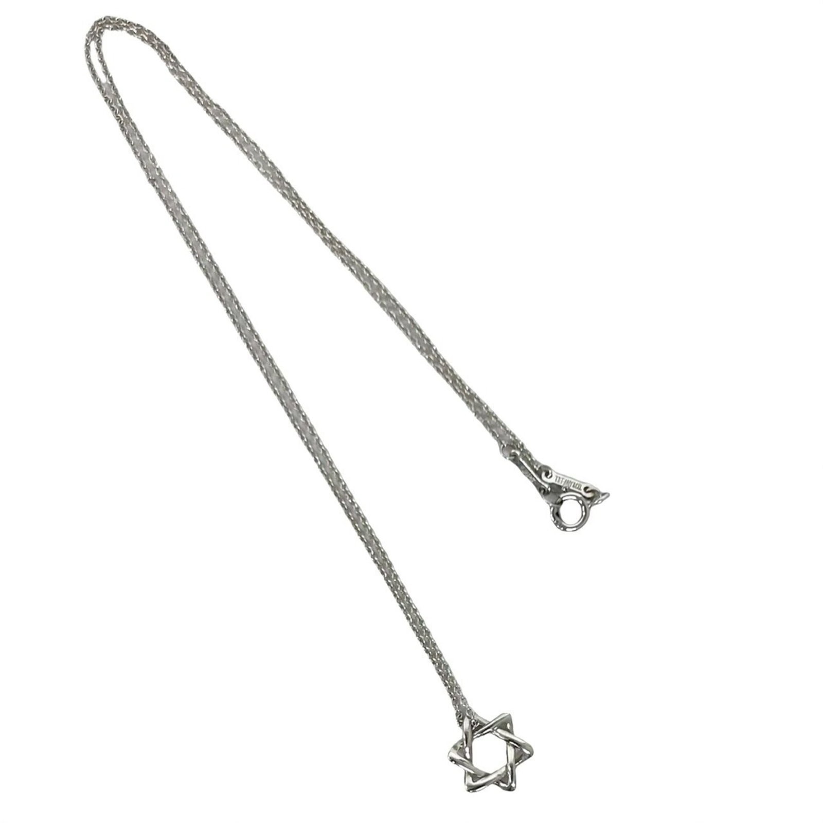 Tiffany&Co. Tiffany Vintage Star Of David Necklace Sterling Silver 925 Pendant Accessory 02864: Tiffany&Co. Tiffany Vintage Star Of David Necklace Sterling Silver 925 Pendant Accessory 02864 Silver Tiffany&Co. Star Of David Necklace Pendant, 925 Sterling Silver Construction, Measures 12mm x 11mm