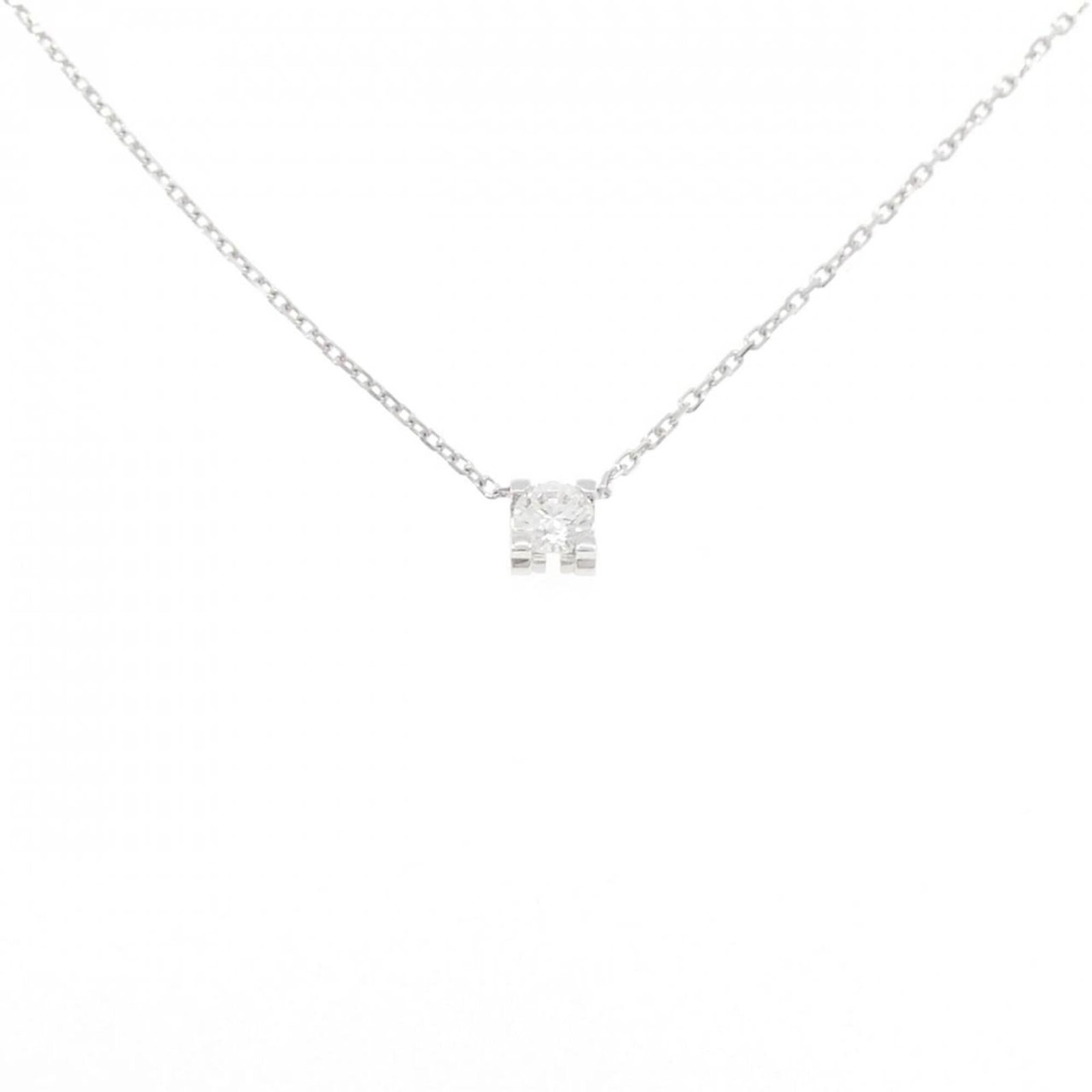 Cartier C De Necklace 0.20Ct F Vvs1 3Ext: Cartier C De Necklace 0.20Ct F Vvs1 3Ext Cartier C De Necklace in stunning white gold (18K) features a 0.20Ct F Vvs1 diamond pendant, measuring 4mm x 4mm. Available in sizes 39 cm - 42 cm / 15.35'' -