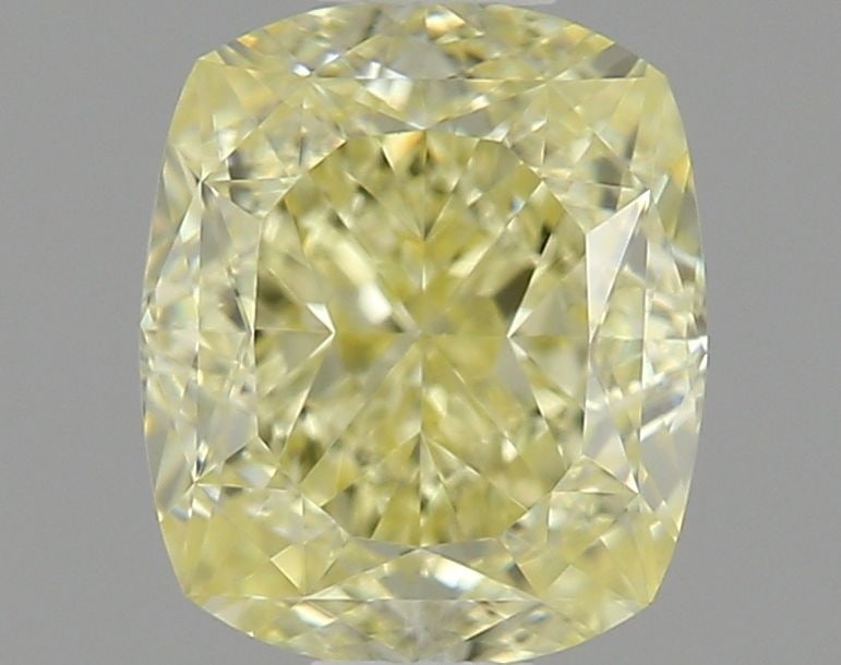 GIA Cushion Modified 1.0ct Fancy Light Yellow VVS1 - Loose Natural Diamond: GIA Cushion Modified 1.0ct Fancy Light Yellow VVS1 - Loose Natural Diamond GIA certified, this 1.0ct Fancy Light Yellow VVS1 diamond boasts exceptional clarity and color, with EX polish and VG