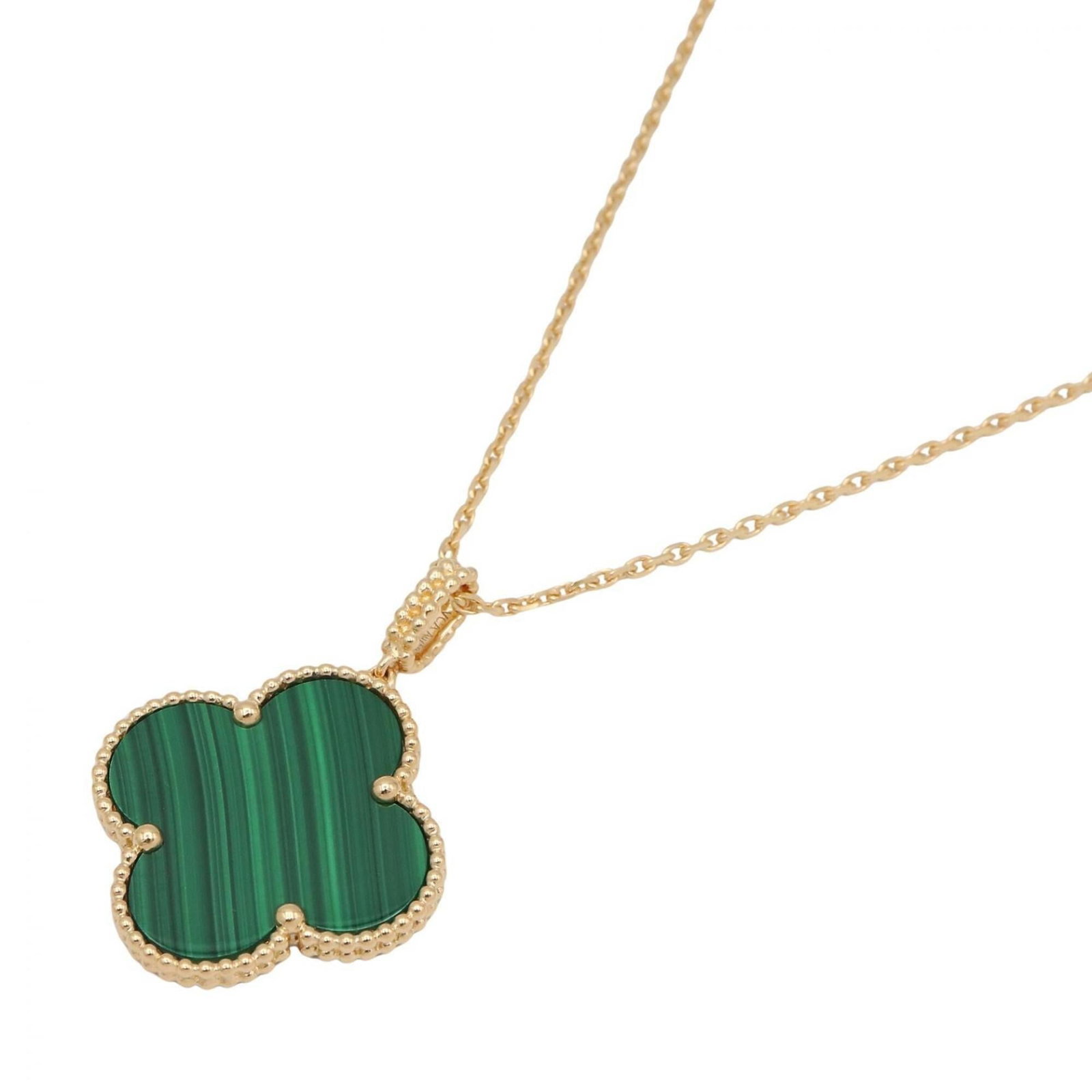 Van Cleef & Arpels Magic Alhambra Malachite Long Necklace 18K (Yellow Gold) Malachite Women'S (1 of 8)
