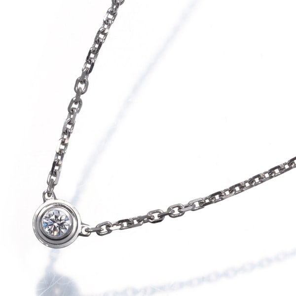Diamond Necklace Gold D'Amour 18K Xs Cartier: Diamond Necklace Gold D'Amour 18K Xs Cartier 18k White Gold Diamond Necklace with Pendant from the iconic d'Amour Collection, featuring a natural diamond pendant suspended from a 38/41cm necklace. The