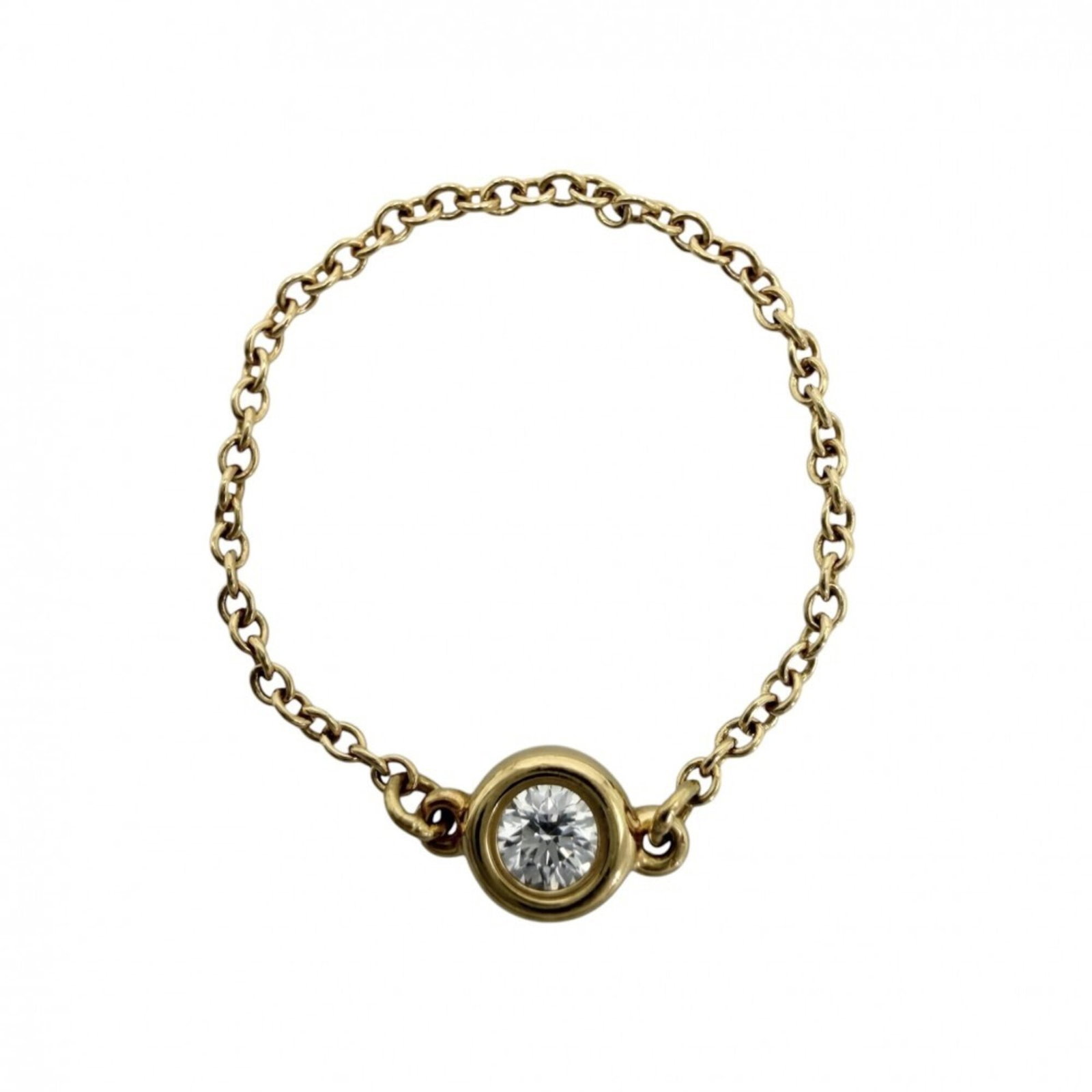 Ring Tiffany Band: Ring Tiffany Band The Ring Tiffany Band boasts an elegant yellow gold setting, adorned with a 0.07 carat diamond. Its 18K metal purity and US size 6.5 design make it a versatile choice for everyday we