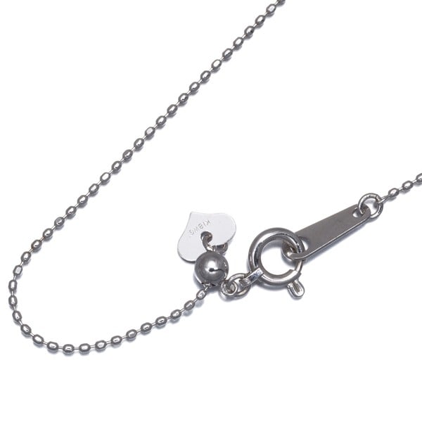 Chain Bead Necklace 45cm White Gold 18k 750 Cut Ball (1 of 3)