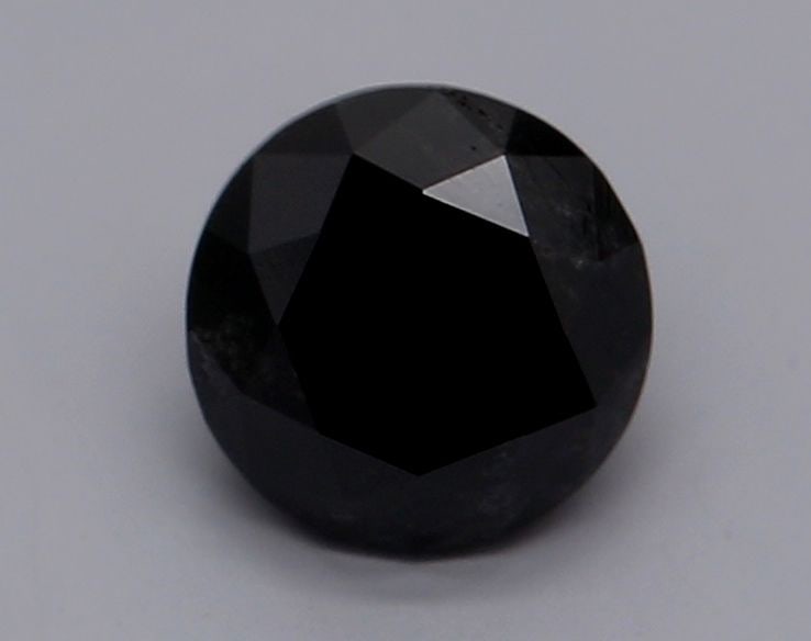 GIA Round 0.69ct Fancy Black VVS2 - Loose Natural Diamond (1 of 1)