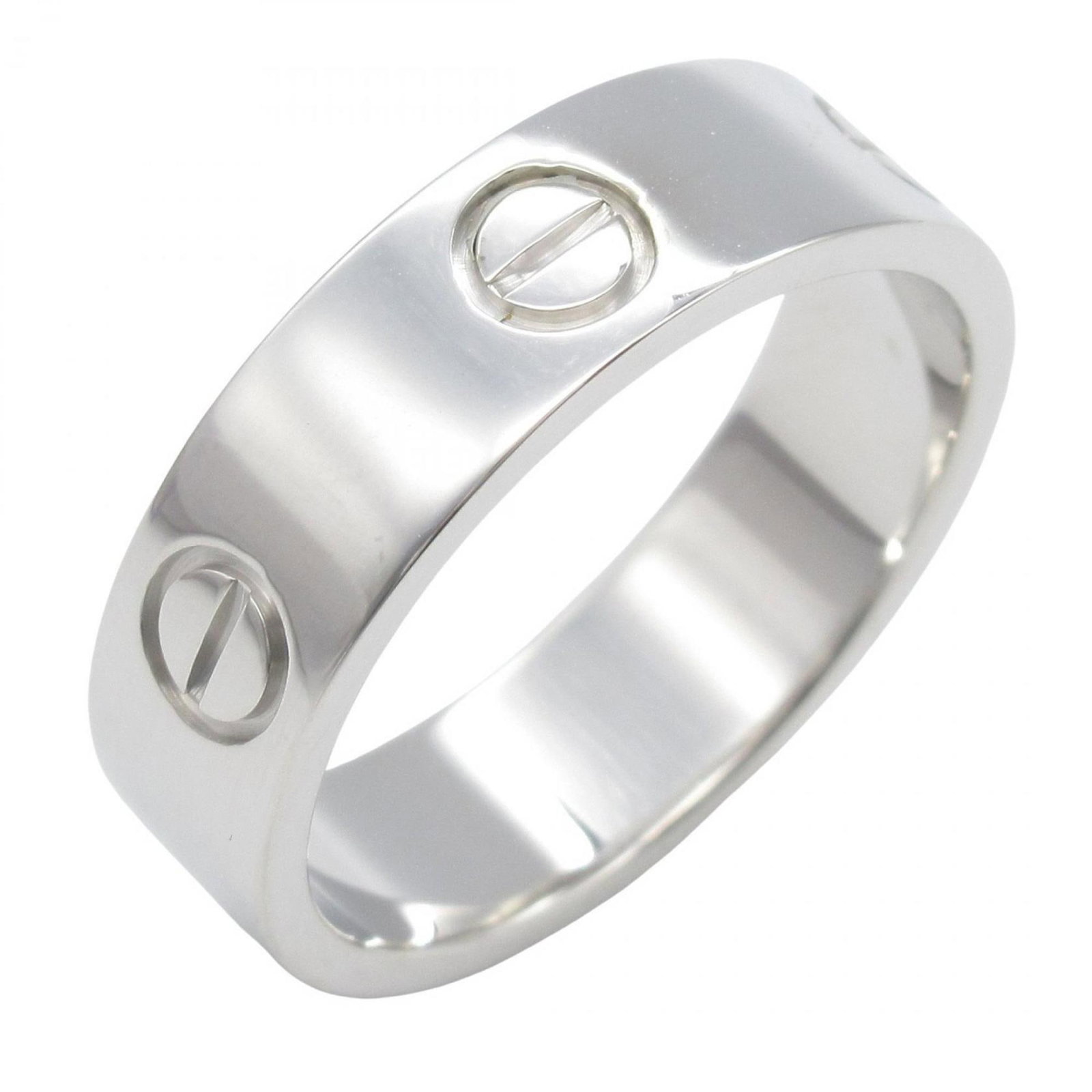 Cartier Band Ring White Gold (18K): Cartier Band Ring White Gold (18K) Cartier Band Ring White Gold (18K) - A sleek and sophisticated band ring featuring white gold (18K) material, available in a US size of 8.5. This classic design from