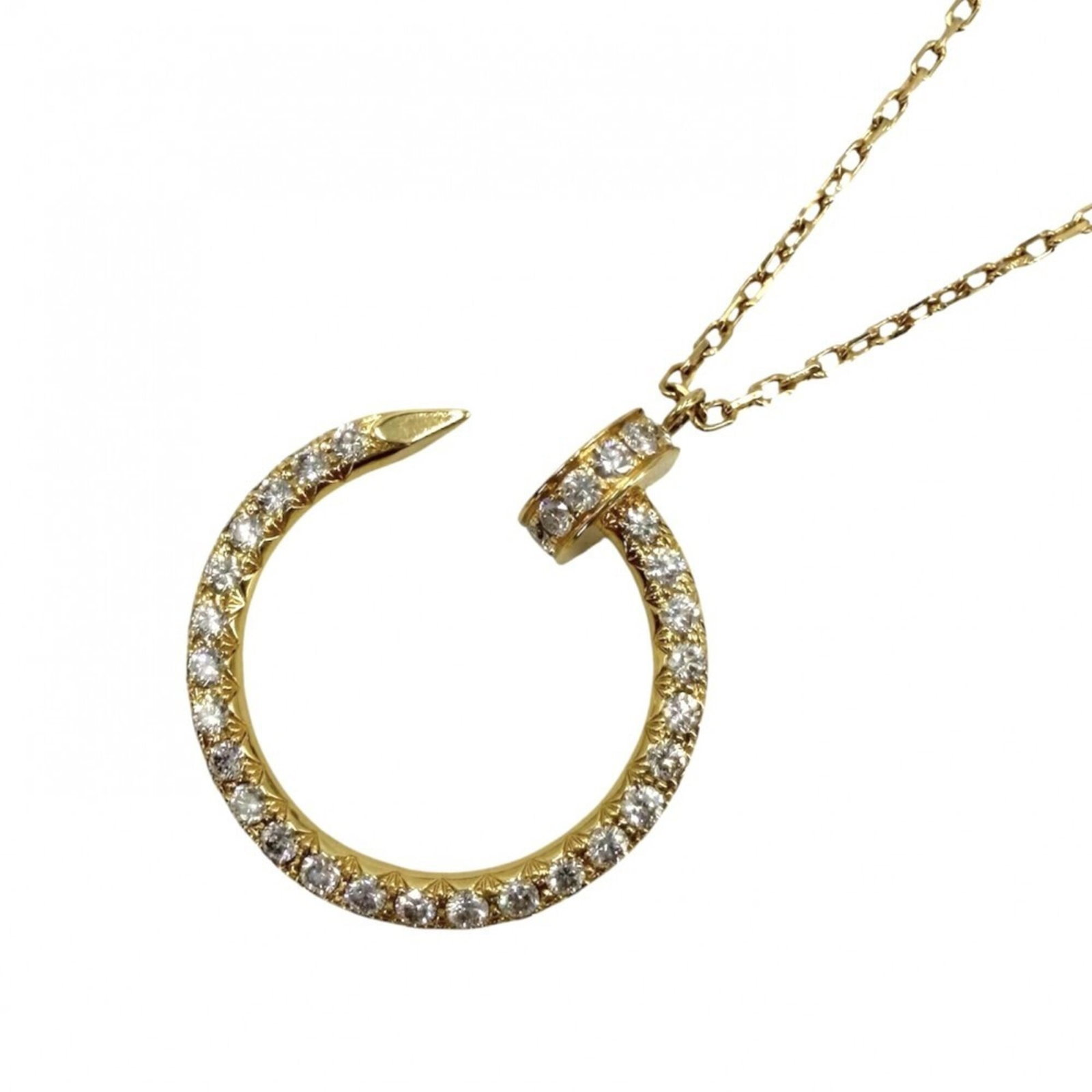 Cartier Juste Un Clou Pendant Necklace For Women Adjustable Nail Design 18K Yellow Gold (Au750): Cartier Juste Un Clou Pendant Necklace For Women Adjustable Nail Design 18K Yellow Gold (Au750) Cartier's Juste Un Clou Pendant Necklace boasts an adjustable nail design in 18K yellow gold (Au750), of