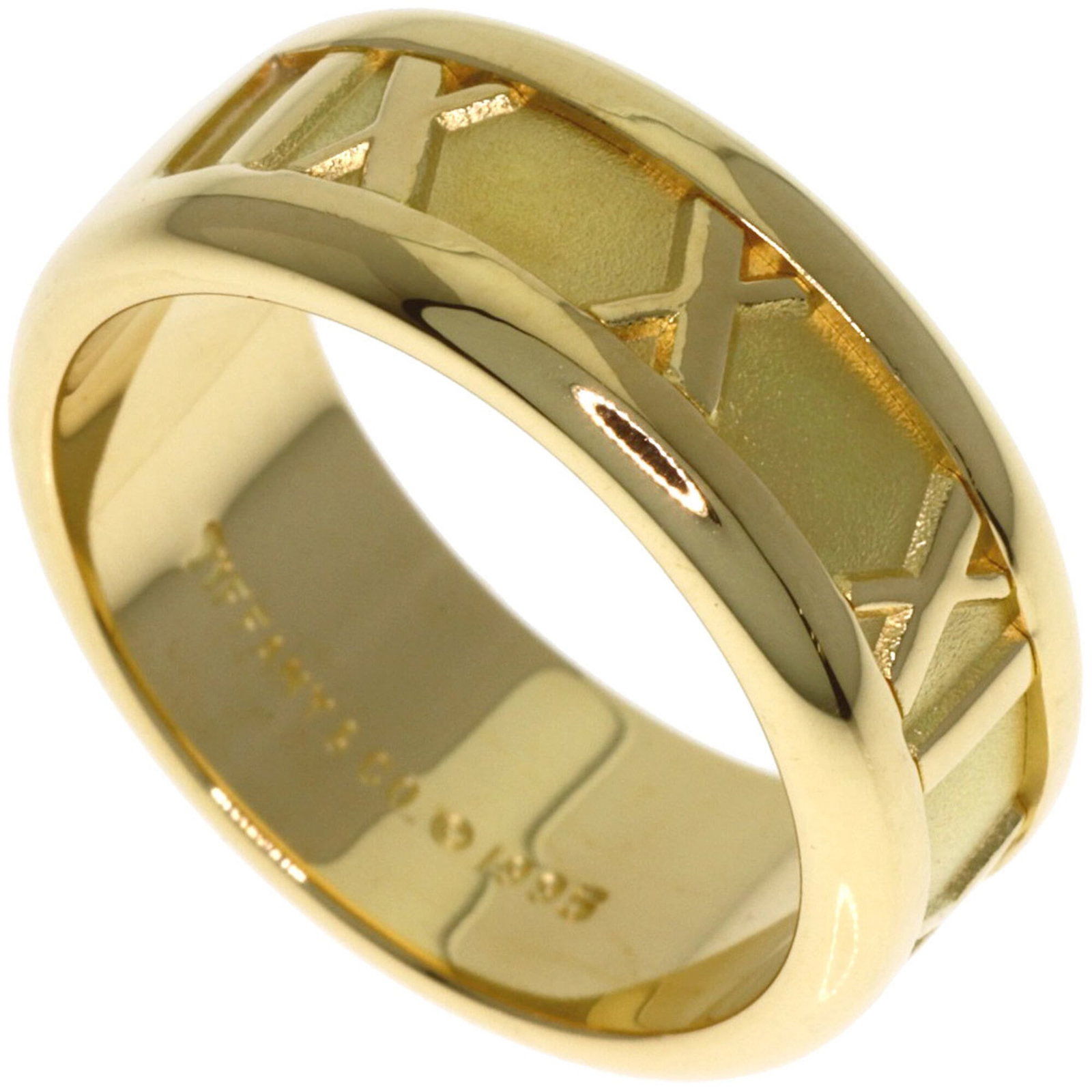 Yellow Gold 18K Tiffany Band Ring: Yellow Gold 18K Tiffany Band Ring Yellow gold 18K Tiffany band ring in US size 4.5, showcasing the iconic brand's signature style with its distinctive yellow gold material and classic design. This tim