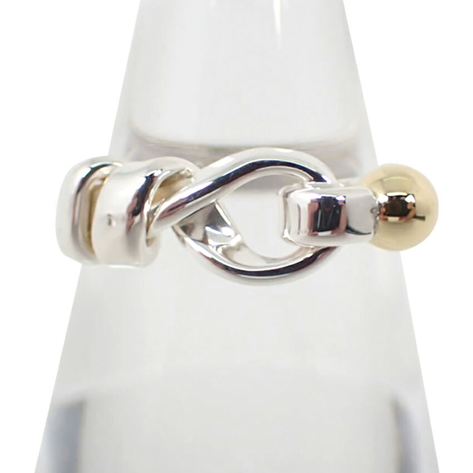 Tiffany Band Ring Sterling Silver 925 Gold Yellow 18K: Tiffany Band Ring Sterling Silver 925 Gold Yellow 18K Sterling silver and yellow gold (18K) band ring, designed by Tiffany. This elegant piece boasts a classic design with sterling silver 925 and 18K 