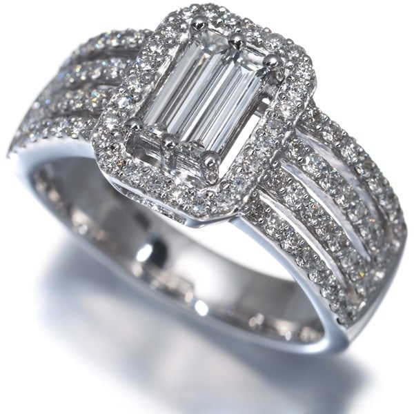 1.04ct white gold ring diamond 18k (1 of 6)