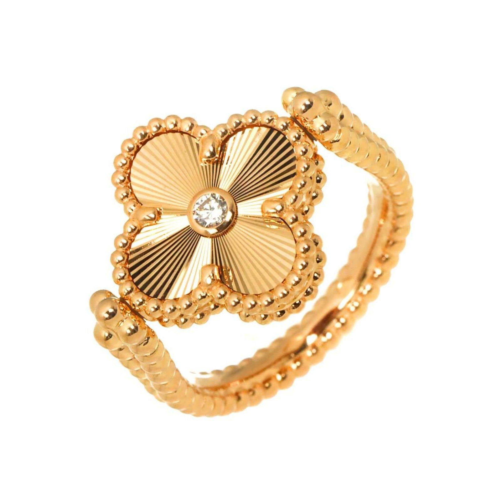 Van Cleef Arpels Pink Gold 18K Ring Band: Van Cleef Arpels Pink Gold 18K Ring Band Pink gold 18K band ring from Van Cleef & Arpels, featuring a luxurious material and classic design. This women's ring is available in size 6.5 and 53 US, makin