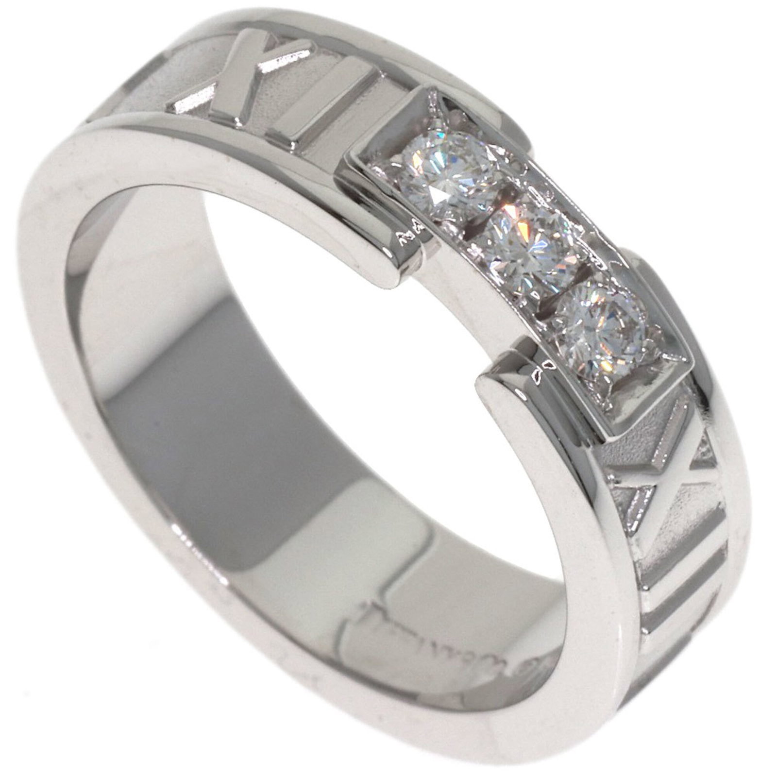 Tiffany Band Ring White Gold (18K): Tiffany Band Ring White Gold (18K) Tiffany Band Ring White Gold (18K) is a classic women's band ring featuring white gold (18K) and a diamond stone. The US size 5.5 design makes it a versatile choice 