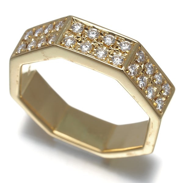 Tasaki Ring Diamond0.37Ct Octagon Us6.5-6.75 18K 750 Yellow Gold: Tasaki Ring Diamond0.37Ct Octagon Us6.5-6.75 18K 750 Yellow Gold 18K yellow gold ring featuring a natural diamond at the center, weighing 0.37ct in an octagon setting. The ring's 5.0mm width and