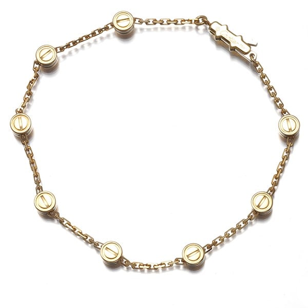 Yellow Gold Pastilles Cartier Love Bracelet 18K: Yellow Gold Pastilles Cartier Love Bracelet 18K Yellow Gold Pastilles Cartier Love Bracelet 18K features a sleek design with an inner circumference of 17.5cm and a design width of 4.7mm, showcasing th