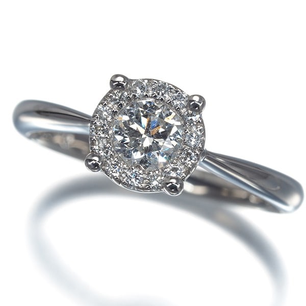 Platinum 900 Ring Diamond 0.38Ct: Platinum 900 Ring Diamond 0.38Ct Platinum 900 Ring Diamond 0.38Ct - A stunning natural diamond ring featuring a 0.38ct centre stone, approximately 3.8mm in diameter, set in a platinum metal band with 
