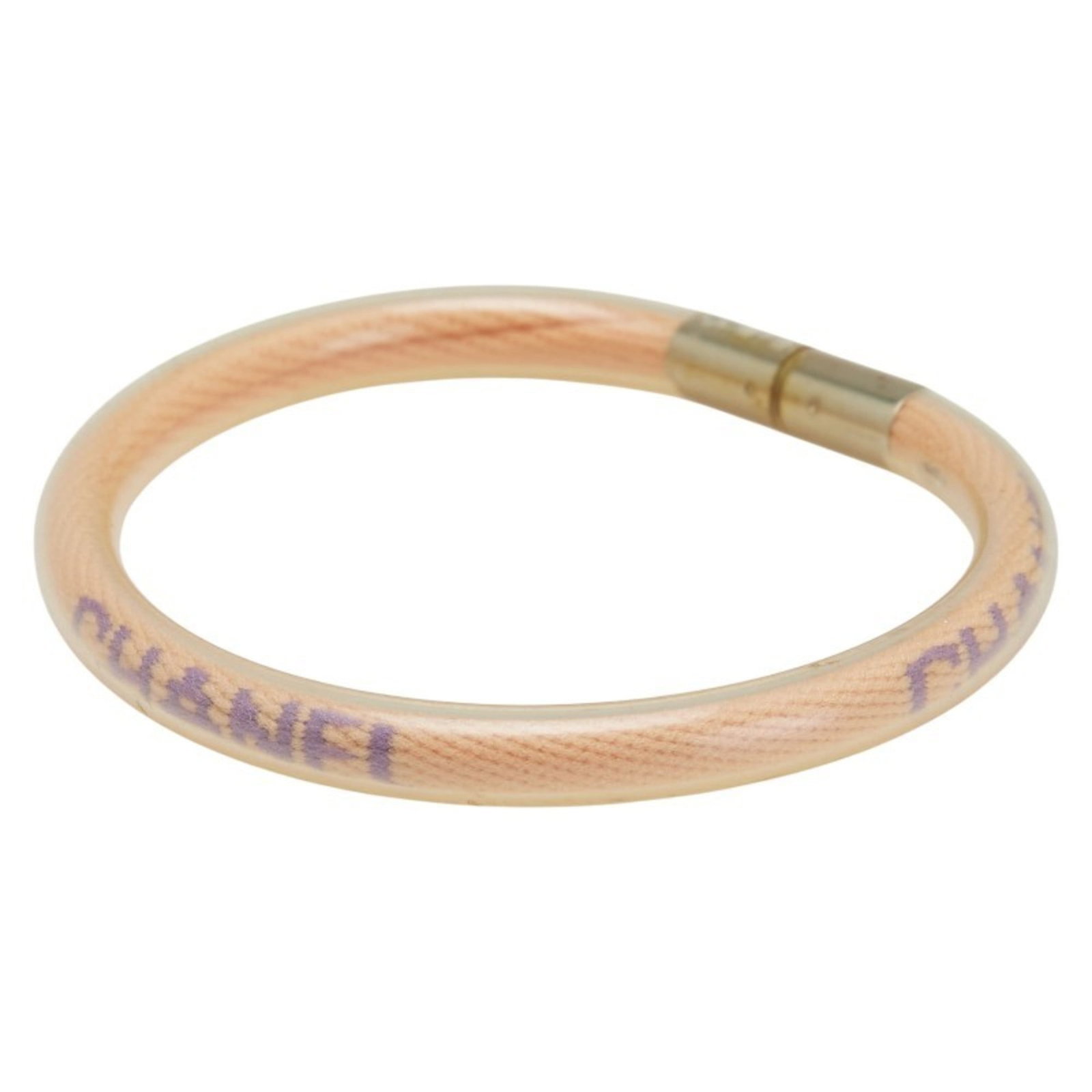 Chanel Charm Bracelet Vinyl: Chanel Charm Bracelet Vinyl Chanel Charm Bracelet Vinyl is made from vinyl material and features a sport style design. The gold and orange color combination adds a touch of elegance to the overall loo