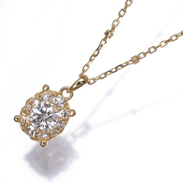 Diamond 0.40Ct Single-Cut Necklace 18K 750 Yellow Gold: Diamond 0.40Ct Single-Cut Necklace 18K 750 Yellow Gold 18K yellow gold necklace featuring a single-cut diamond pendant, weighing approximately 0.40ct and measuring around 4mm in diameter. The necklace