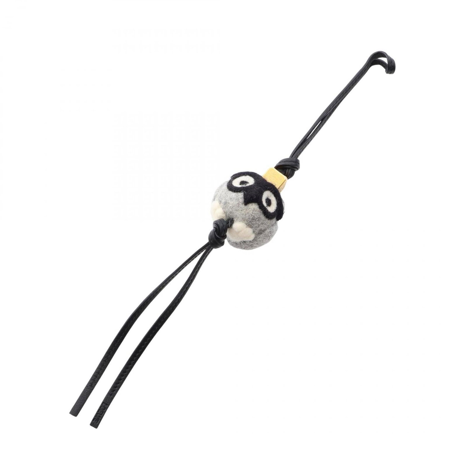 Handbag Charm of Leather by Loewe: Handbag Charm of Leather by Loewe Black, Gray, and White Leather Handbag Charm by Loewe. This handbag charm features high-quality leather in three distinct colors. Made with attention to detail, the C