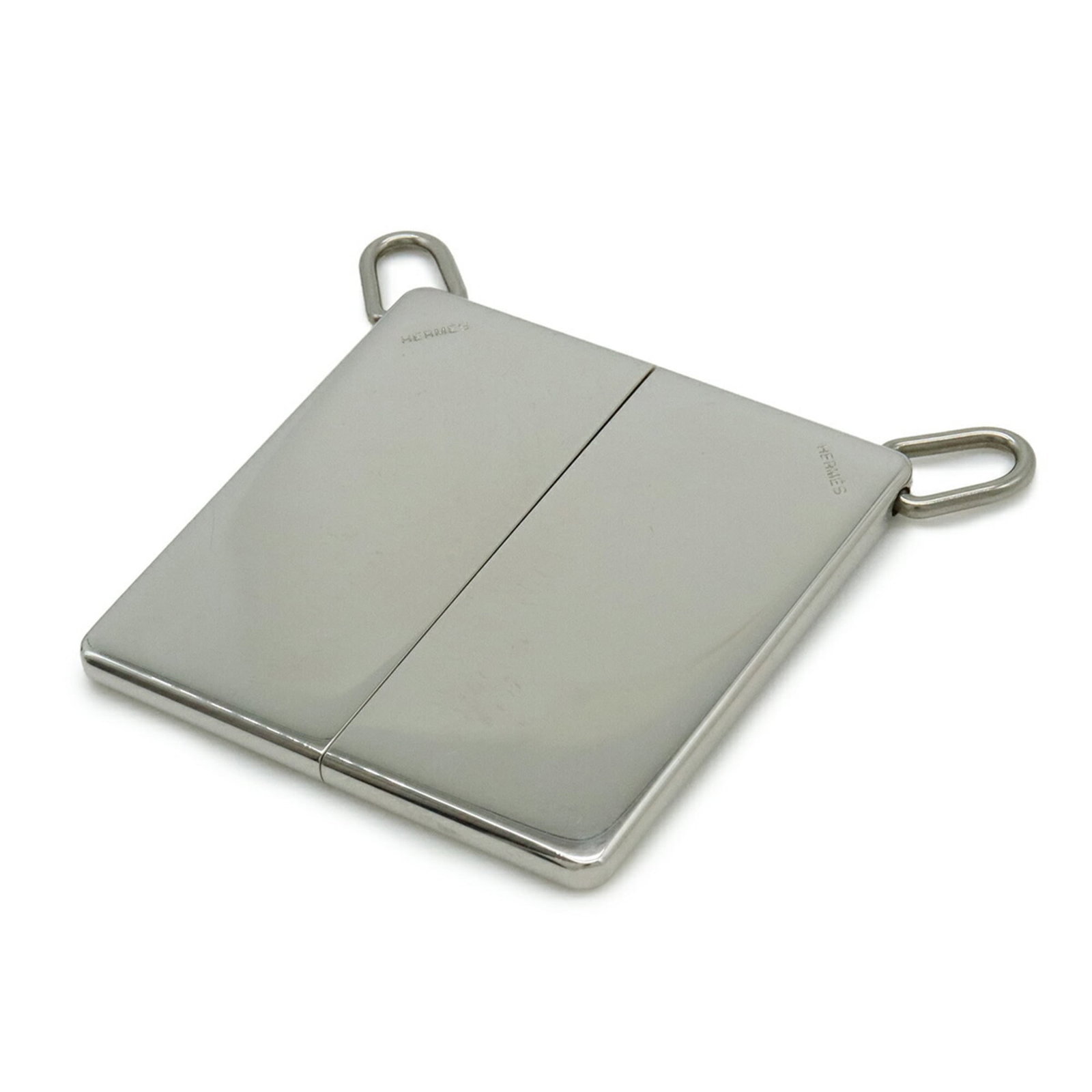 Hermes Symbole Plate Pendant Head Top Necklace Choker Metal: Hermes Symbole Plate Pendant Head Top Necklace Choker Metal Silver Hermes Symbole Plate Pendant Head Top Necklace Choker with a distinctive 38mm x 19mm pendant size and adjustable neck circumference o