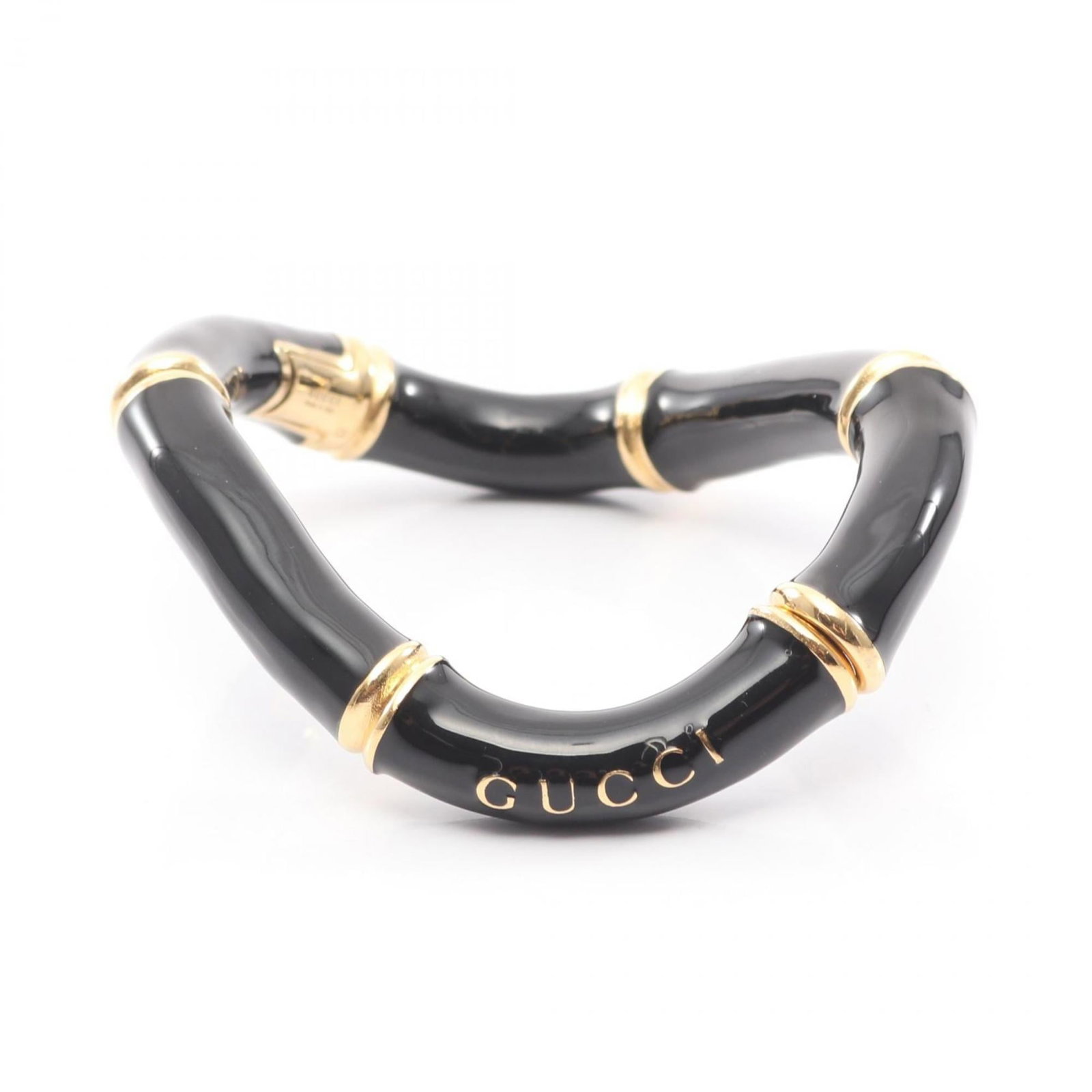 Gucci Bangle Gold Plating Stainless Steel: Gucci Bangle Gold Plating Stainless Steel Gold plating and stainless steel come together in sleek, modern lines. This Gucci bangle boasts a striking black finish with gold accents, adding a touch of l