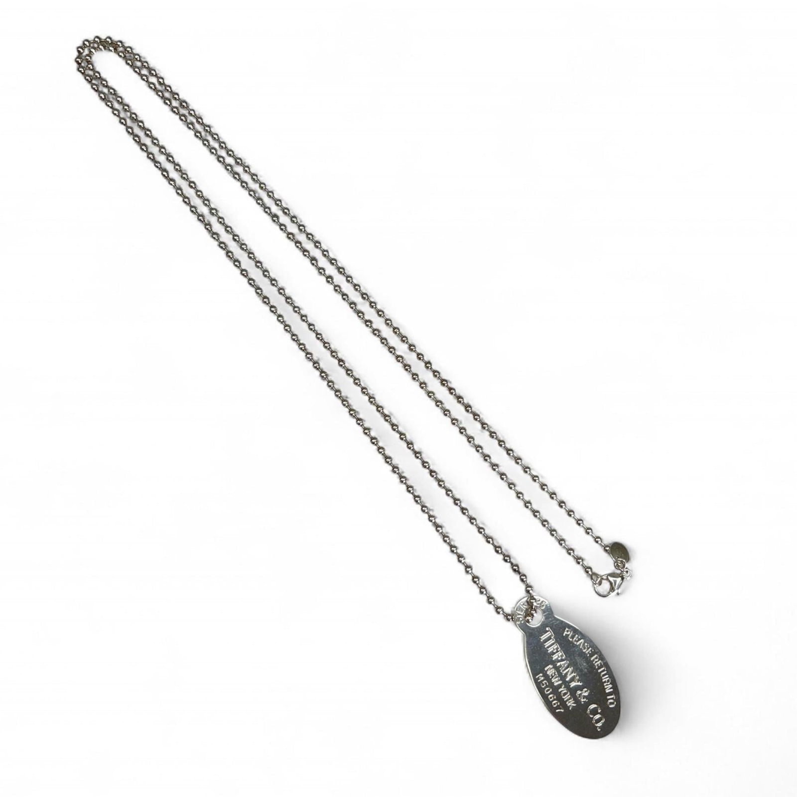 Tiffany & Co. Return To Tiffany Sv925 Oval Tag Long Necklace In Silver For Women (1 of 7)