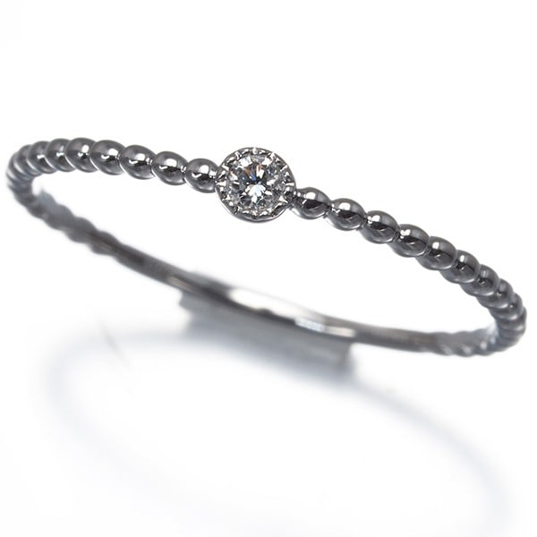 Ponte Vecchio Ring Diamond 0.03Ct Solitaire Milgrain Us6-6.25 10K Wg: Ponte Vecchio Ring Diamond 0.03Ct Solitaire Milgrain Us6-6.25 10K Wg Ponte Vecchio's 10k white gold ring showcases a delicate solitaire setting for a 0.03ct diamond, adding a touch of elegance to any 