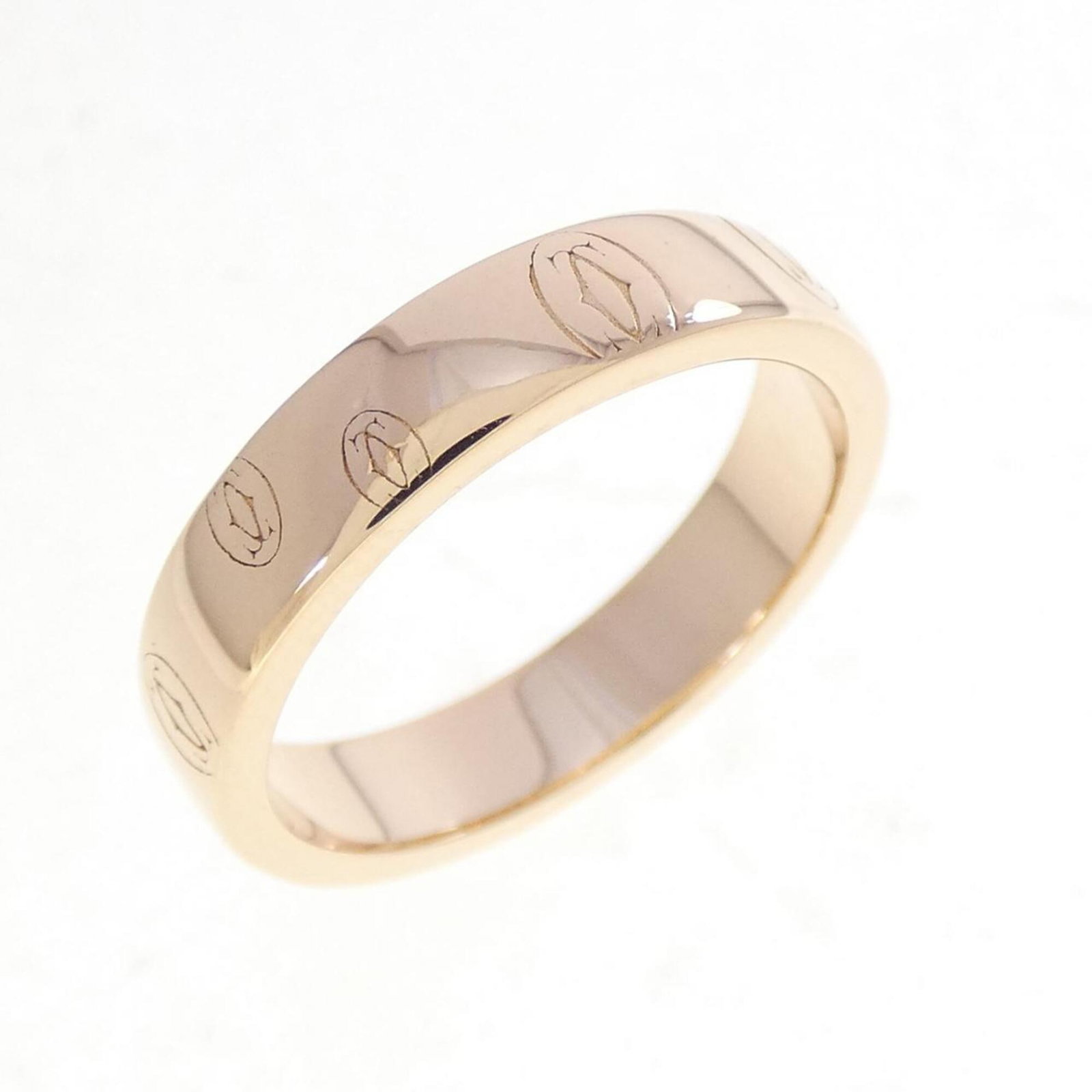 Pink Gold Cartier Band Ring 18K: Pink Gold Cartier Band Ring 18K Pink Gold Cartier Band Ring 18K - A stunning pink gold band ring from renowned luxury brand Cartier, featuring 18k pink gold material and a US size 4.5 fit. This elegan