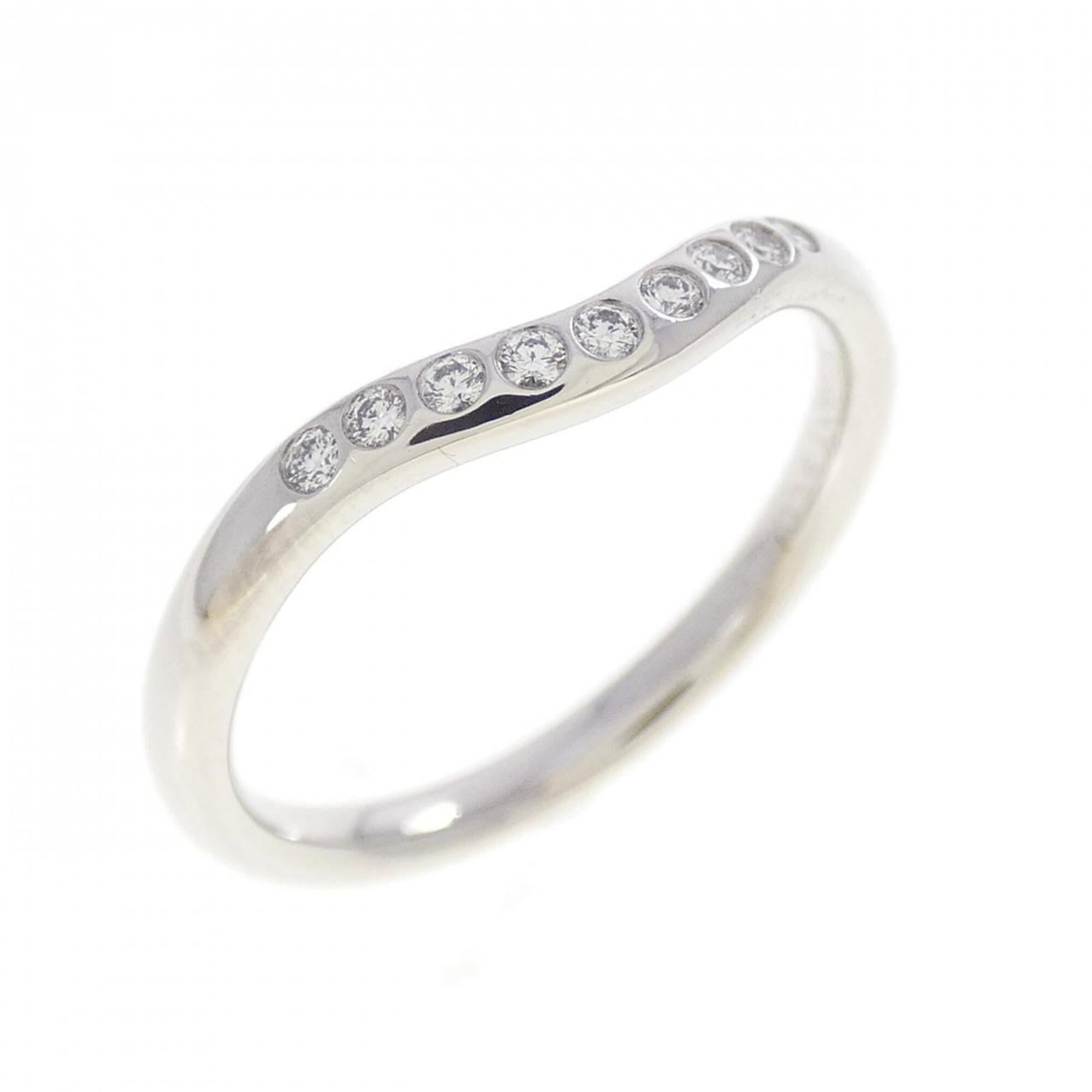 Tiffany Band Ring Platinum 950: Tiffany Band Ring Platinum 950 Tiffany MPN 60016941 band ring in platinum 950, featuring a diamond stone and designed for women. This US size 5 ring showcases the luxury of Tiffany's craftsmanship. Ma